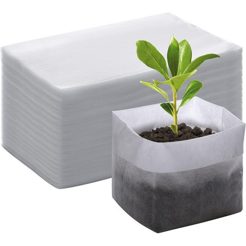 Breathable Plant Seedling Bags 14x16cm / Top: 8x12cm 100Pcs Non-Woven Fabric Growing Bags Breathable Plant Seedling Bags 14x16cm / Top: 8x12cm 100Pcs Non-Woven Fabric Growing Bags